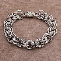 Sterling silver chain bracelet,