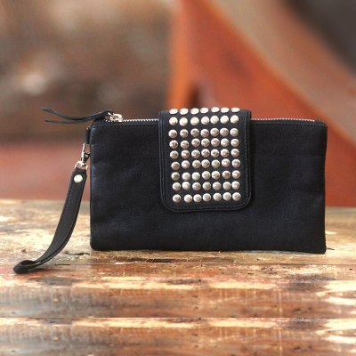Leather wristlet bag, Empire