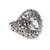 Blue topaz cocktail ring, 'Carnation' - Fair Trade Floral Jewelry Sterling Silver Blue Topaz Ring (image 2b) thumbail