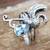 Blue topaz cocktail ring, 'Swan' - Blue Topaz Swan Theme Sterling Silver Cocktail Ring thumbail