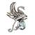 Blue topaz cocktail ring, 'Swan' - Blue Topaz Swan Theme Sterling Silver Cocktail Ring (image 2a) thumbail