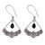 Onyx chandelier earrings, 'Fabulously Feminine' - Onyx on Sterling Silver Earrings Artisan Jewelry from Bali (image 2a) thumbail