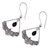 Onyx chandelier earrings, 'Fabulously Feminine' - Onyx on Sterling Silver Earrings Artisan Jewelry from Bali (image 2b) thumbail