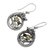 Multi-gemstone dangle earrings, 'Dragon's Prize' - Sterling Silver Dragon Earrings Garnet Citrine and Topaz (image 2b) thumbail