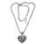 Sterling silver pendant necklace, 'Tropical Heart' - Handcrafted Sterling Silver Heart Necklace from Bali (image 2a) thumbail