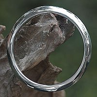 Sterling silver bangle bracelet,