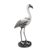 Sterling silver brooch pin, 'Crane of Eternal Happiness' - Elegant Sterling Silver Brooch Pendant of Crane Bird (image 2a) thumbail