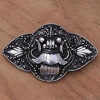 Sterling silver brooch pin,
