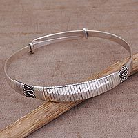 Sterling silver bangle bracelet,