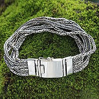 Sterling silver chain bracelet,