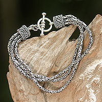 Featured review for Sterling silver braided bracelet, Fountainhead