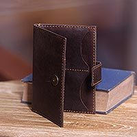 Leather passport wallet,