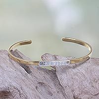 Brass cuff bracelet,