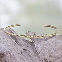 Brass cuff bracelet,