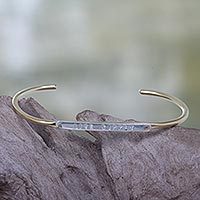 Brass cuff bracelet,