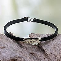 Leather wristband bracelet,