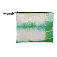 Tie dyed cotton clutch handbag Rawa Pening Shores Indonesia