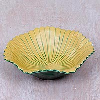 Ceramic fruit bowl Hibiscus Flower Indonesia