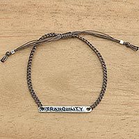 Sterling silver bar bracelet,