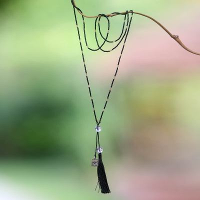Quartz beaded necklace, Hope Message