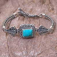 Turquoise pendant bracelet,