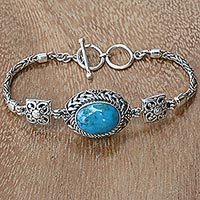 Turquoise pendant bracelet,