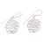 Sterling silver dangle earrings, 'White Honeycomb' - Honeycomb Textured Handcrafted Sterling Silver Earrings (image 2a) thumbail