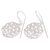 Sterling silver dangle earrings, 'White Honeycomb' - Honeycomb Textured Handcrafted Sterling Silver Earrings (image 2b) thumbail