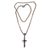 Men's garnet pendant necklace, 'Sword of Peace' - Handcrafted Men's Silver and Garnet Peace Theme Necklace (image 2a) thumbail