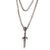 Men's garnet pendant necklace, 'Sword of Peace' - Handcrafted Men's Silver and Garnet Peace Theme Necklace (image 2b) thumbail