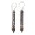 Gold accent dangle earrings, 'Balinese Scepter' - Sterling Silver Dangle Earrings with 18k Gold Accents (image 2a) thumbail