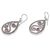 Amethyst dangle earrings, 'Peacock Feather' - Handcrafted Balinese Sterling Silver and Amethyst Earrings (image 2b) thumbail