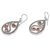 Garnet dangle earrings, 'Peacock Feather' - Balinese Handcrafted Garnet and Sterling Silver Earrings (image 2b) thumbail