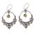Peridot dangle earrings, 'Opulence' - Ornate Sterling Silver Dangle Earrings with Peridot (image 2a) thumbail
