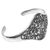 Sterling silver cuff bracelet, 'Rain Forest Orchid' - Handcrafted Balinese Floral Sterling Silver Cuff Bracelet (image 2b) thumbail