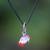 Carnelian and amethyst pendant necklace, 'Spread Joy' - Carnelian Amethyst Leather Cord Pendant Necklace Indonesia thumbail