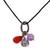 Carnelian and amethyst pendant necklace, 'Spread Joy' - Carnelian Amethyst Leather Cord Pendant Necklace Indonesia (image 2a) thumbail