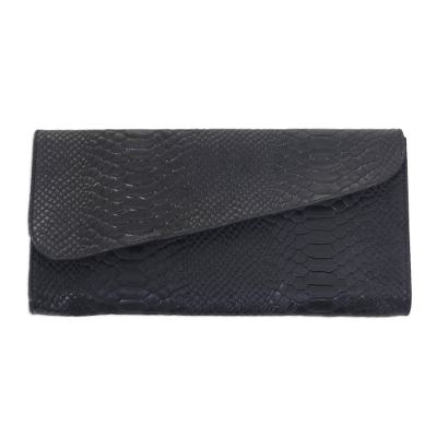 Leather clutch, Black Mamba
