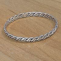Sterling silver bangle bracelet,