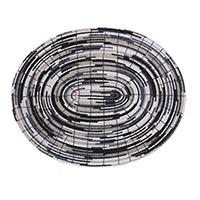 Glass bead placemats Monochromatic set of 6 Indonesia