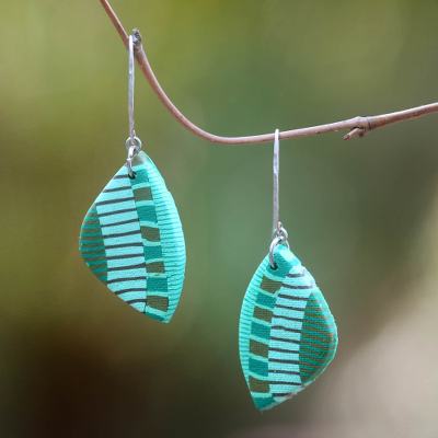 Polymer clay dangle earrings, Piano Chord