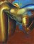 'Womanly Body' - Expressionist Artistic Nude Painting from Java thumbail