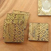 Glass coasters,