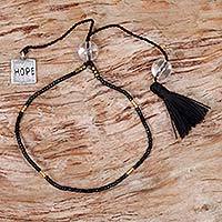 Quartz beaded bracelet,