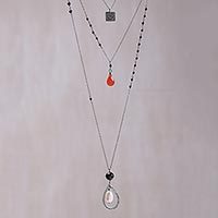 Multi-gemstone pendant necklace,