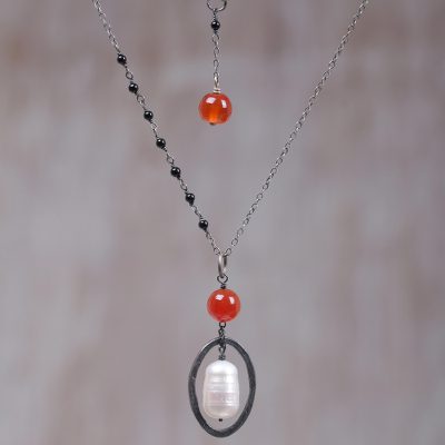 Multi-gemstone pendant necklace, Ubud Sunset