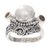 Cultured pearl and citrine cocktail ring, 'Moon Mystery' - Balinese Silver Ring with Cultured Pearl and Citrine Gems (image 2a) thumbail