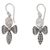 Rainbow moonstone dangle earrings, 'Bali Bees' - 925 Sterling Silver Bee Earrings with Rainbow Moonstone (image 2a) thumbail