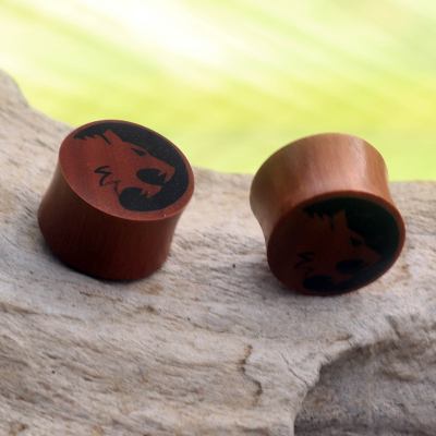 Wood ear plugs, Tiger Spirit