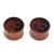 Wood ear plugs, 'Tiger Spirit' - Tiger Motif Handcrafted Wood Earplug Body Jewelry (image 2a) thumbail